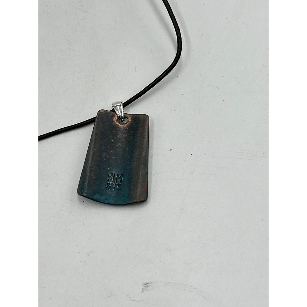 Robert Lee Morris Silver & leather charm chain Two Tone Necklace - Picture 6 of 11